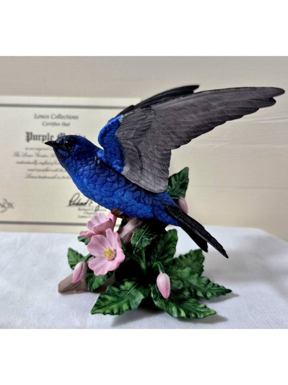 Lenox Purple Martin 1994 Garden Bird Porcelain Figurine with COA Retired